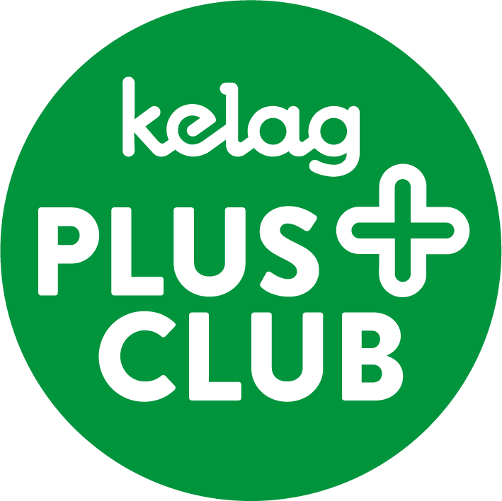 Grüner Kreis mit weißer Schrift: „kelag PLUS CLUB“ und einem Pluszeichen neben „PLUS“.